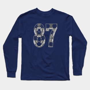 Soccer Number 87 Soccer Jersey #87 Soccer Mom Player Fan Long Sleeve T-Shirt